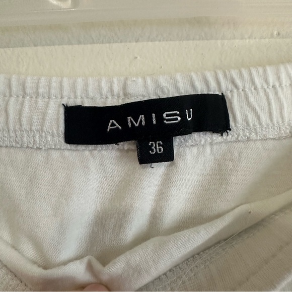 Amisu Off White Solid Color Tiered Women's Medium Midi Skirt - Picture 4 of 5